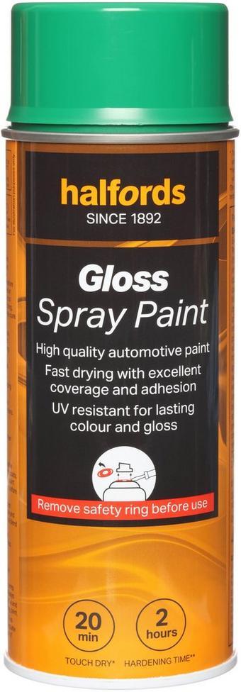 Halfords S7-040 Green Gloss Car Spray Paint - 400ml