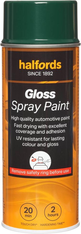Halfords S7-080 Green Gloss Car Spray Paint - 400ml