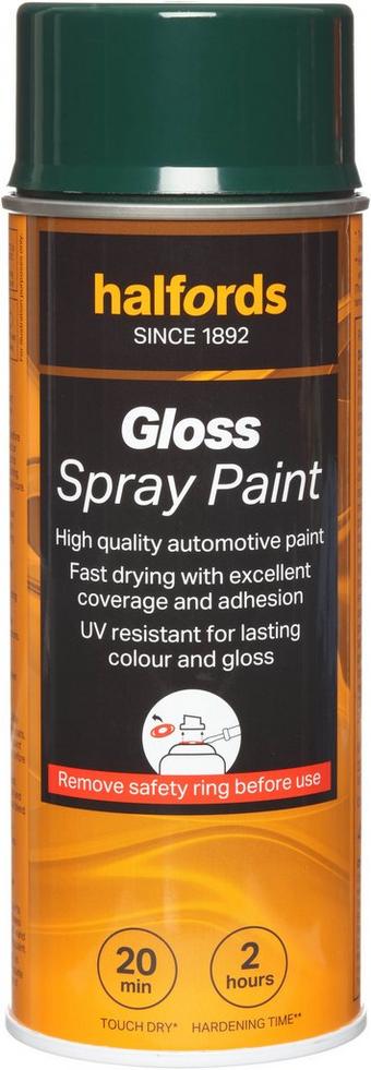Halfords S7-090 Green Gloss Car Spray Paint - 400ml