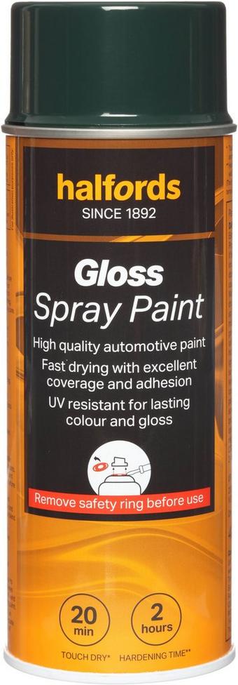 Halfords S7-110 Green Gloss Car Spray Paint - 400ml