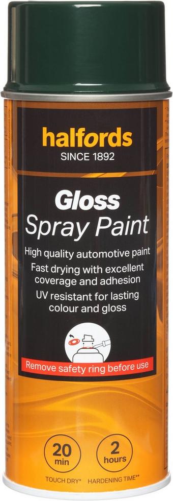 Halfords S7-100 Green Gloss Car Spray Paint - 400ml