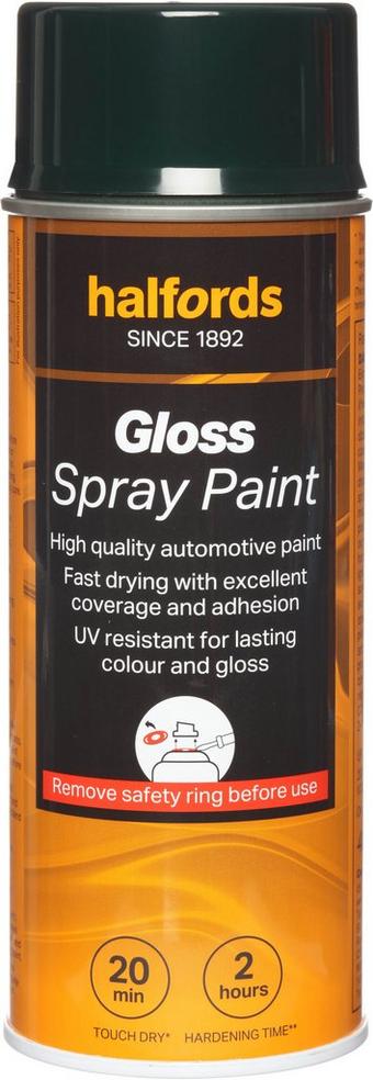 Halfords S7-120 Green Gloss Car Spray Paint - 400ml