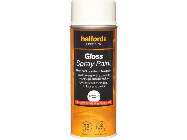 Halfords S0-170 White Gloss Car Spray Paint - 400ml
