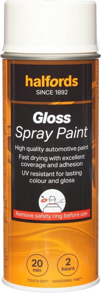 Halfords S0-090 White Gloss Car Spray Paint - 400ml