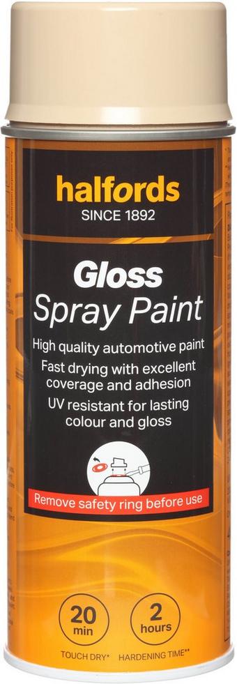 Halfords Beige Gloss Car Spray Paint - 400ml