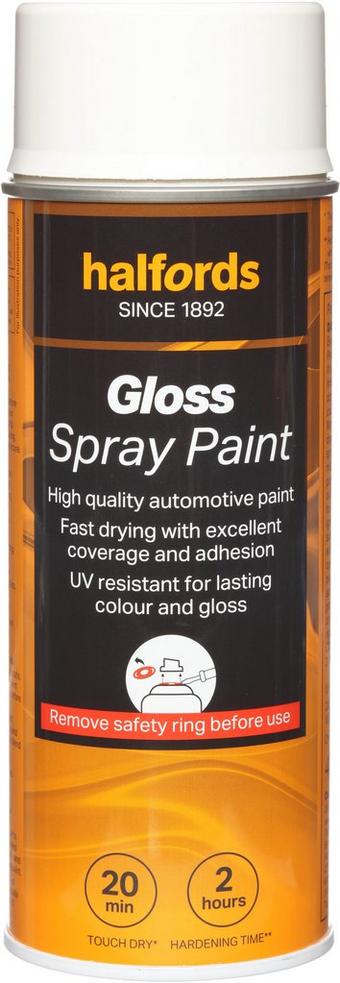 Halfords S0-040 White Gloss Car Spray Paint - 400ml