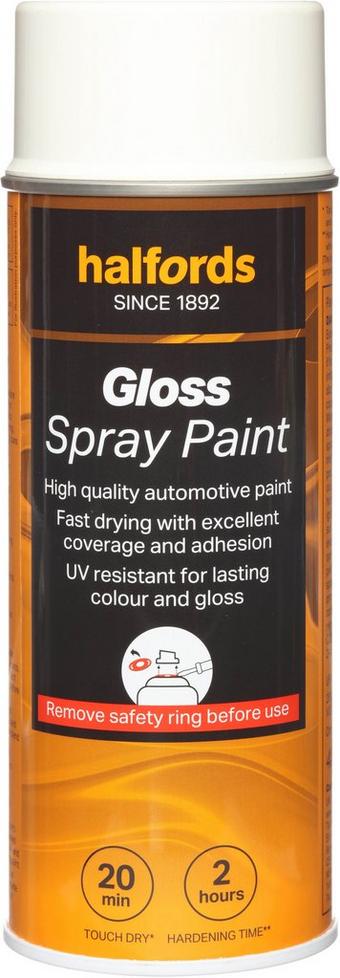 Halfords S0-210 White Gloss Car Spray Paint - 400ml