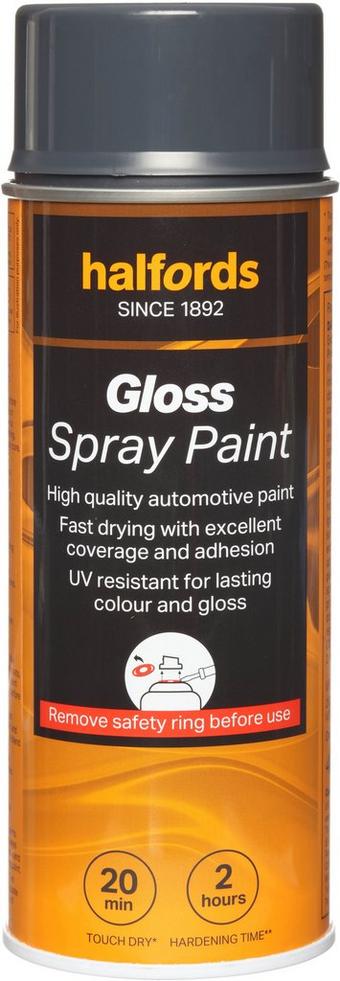Halfords S1-080 Grey Gloss Car Spray Paint - 400ml