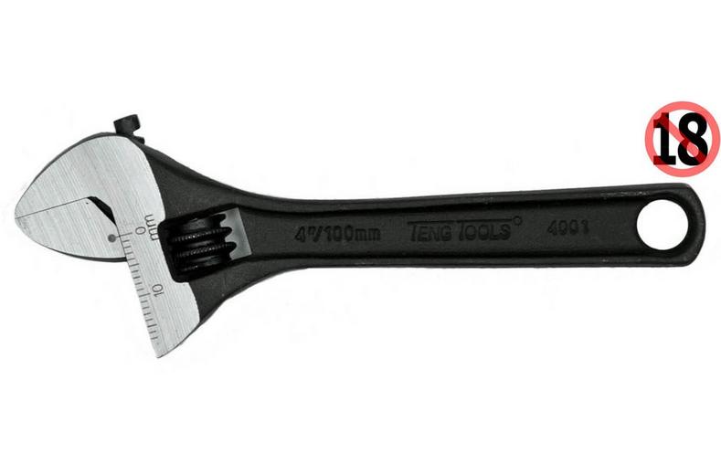 Teng Adjustable Wrench 4 inch Teng Adjustable Wrench 4 inch