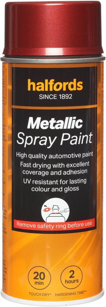 Halfords M4-170 Red Metallic Car Spray Paint - 400ml