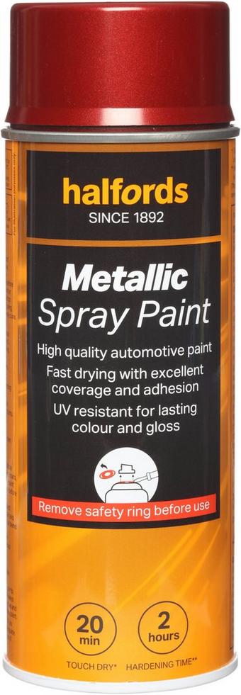 Halfords M4-150 Red Metallic Car Spray Paint - 400ml