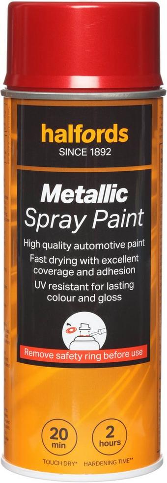 Halfords M4-190 Red Metallic Car Spray Paint - 400ml