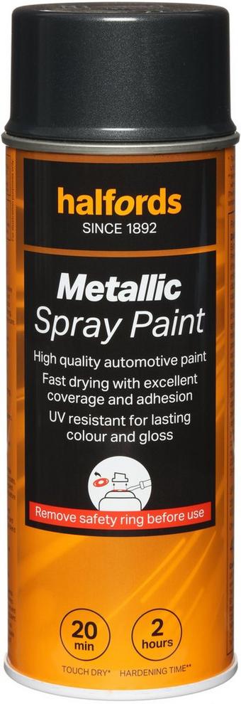 Halfords M1-450 Grey Metallic Car Spray Paint - 400ml