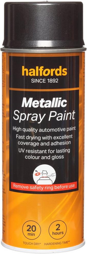 Halfords M1-440 Grey Metallic Car Spray Paint - 400ml