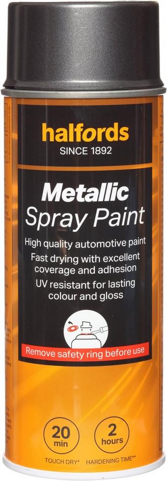 Halfords M1-240 Grey Metallic Car Spray Paint - 400ml