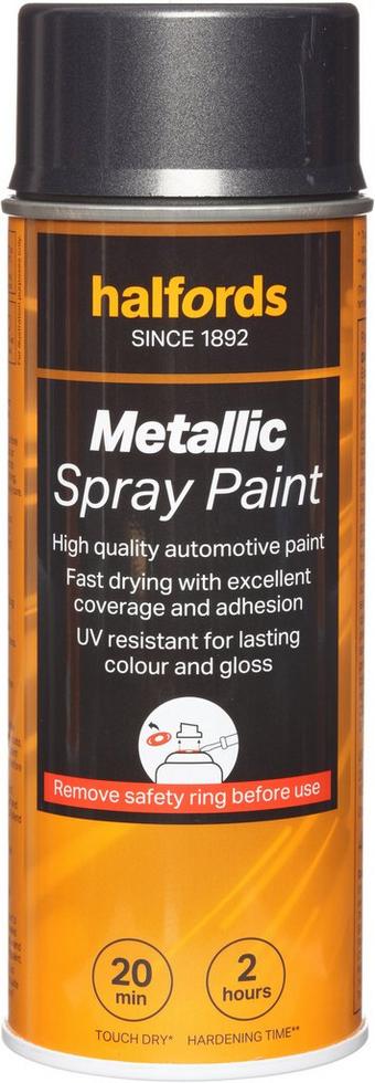 Halfords M1-410 Grey Metallic Car Spray Paint - 400ml