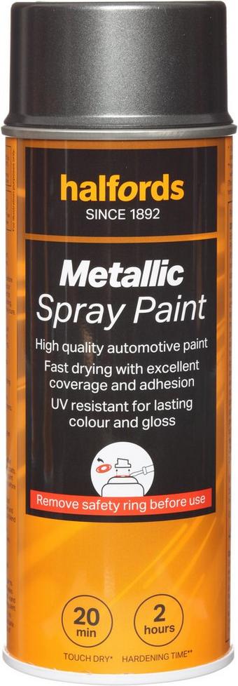 Halfords M1-230 Grey Metallic Car Spray Paint - 400ml