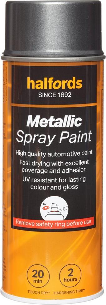 Halfords M1-150 Grey Metallic Car Spray Paint - 400ml