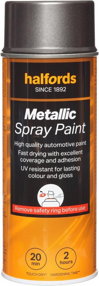 Halfords M1-170 Grey Metallic Car Spray Paint - 400ml