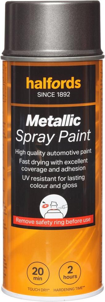 Halfords Grey Metallic Car Spray Paint - 400ml