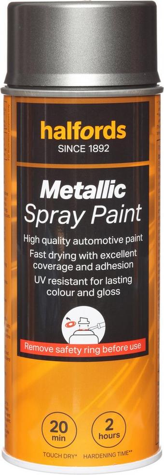 Halfords M1-120 Grey Metallic Car Spray Paint - 400ml