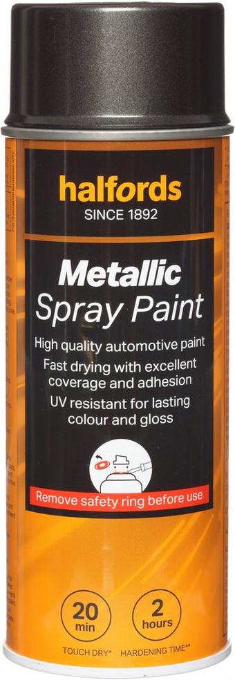 Halfords M1-470 Grey Metallic Car Spray Paint - 400ml