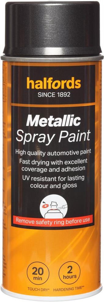 Halfords M1-420 Grey Metallic Car Spray Paint - 400ml