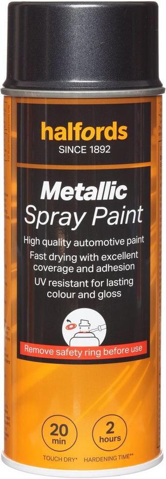 Halfords M1-380 Grey Metallic Car Spray Paint - 400ml