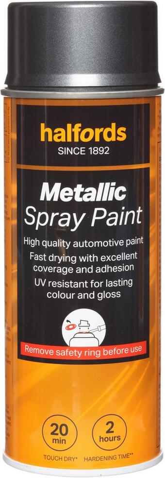 Halfords M1-290 Grey Metallic Car Spray Paint - 400ml