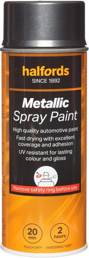 Halfords M1-280 Grey Metallic Car Spray Paint - 400ml