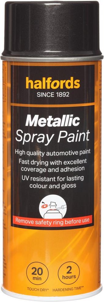 Halfords M1-460 Grey Metallic Car Spray Paint - 400ml