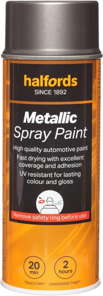 Halfords M1-030 Grey Metallic Car Spray Paint - 400ml