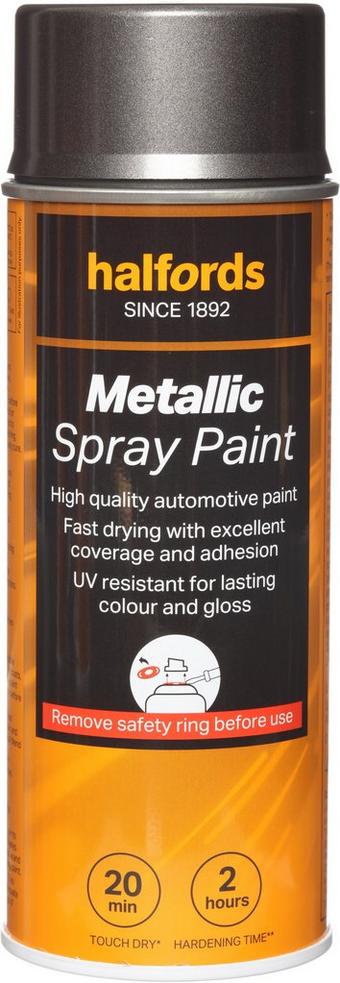 Halfords M1-190 Grey Metallic Car Spray Paint - 400ml