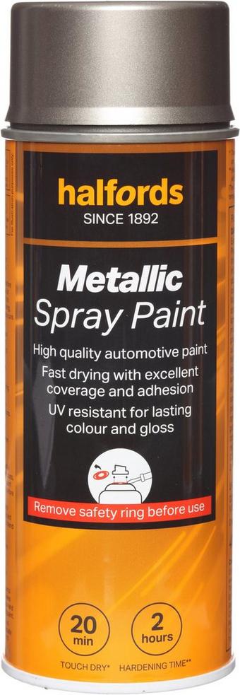 Halfords M0-300 Silver Metallic Car Spray Paint - 400ml