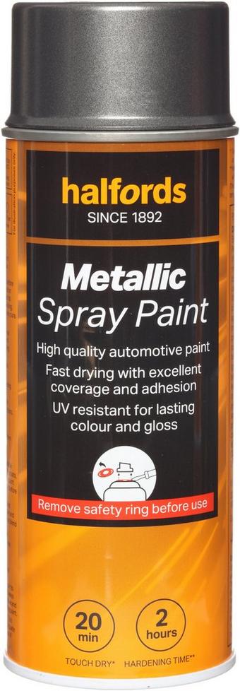 Halfords M1-210 Grey Metallic Car Spray Paint - 400ml