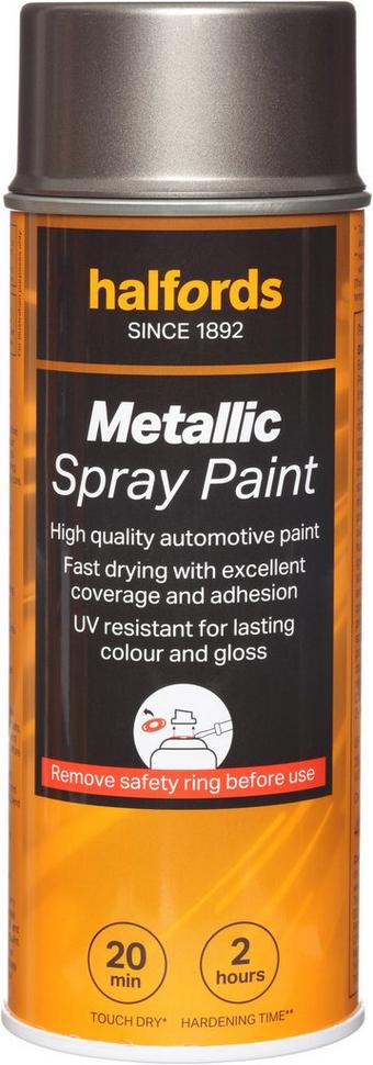 Halfords M1-040 Grey Metallic Car Spray Paint - 400ml