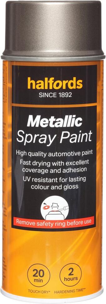 Halfords M1-050 Grey Metallic Car Spray Paint - 400ml