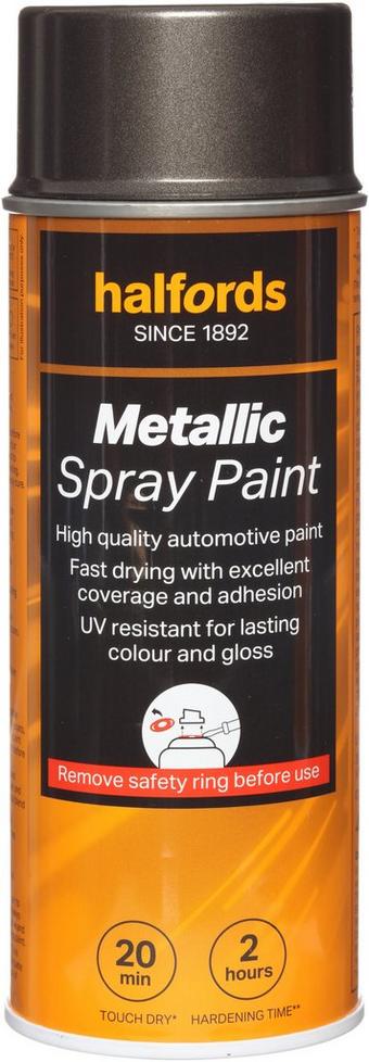 Halfords M1-220 Grey Metallic Car Spray Paint - 400ml