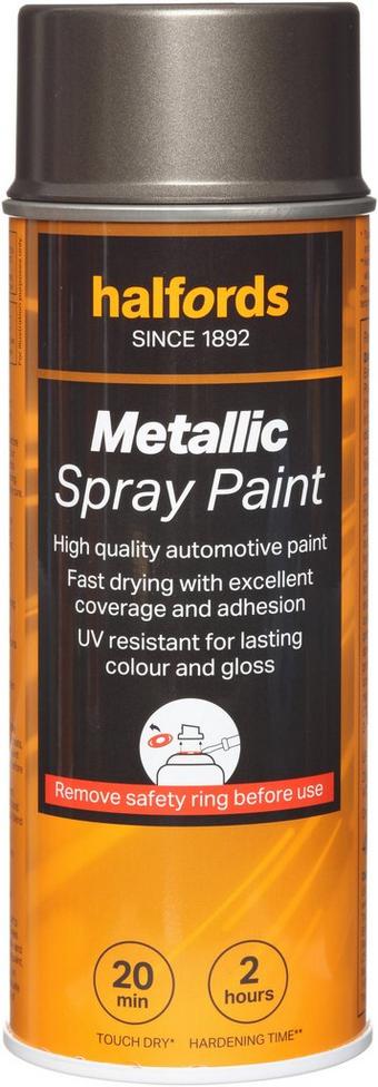 Halfords M1-060 Grey Metallic Car Spray Paint - 400ml