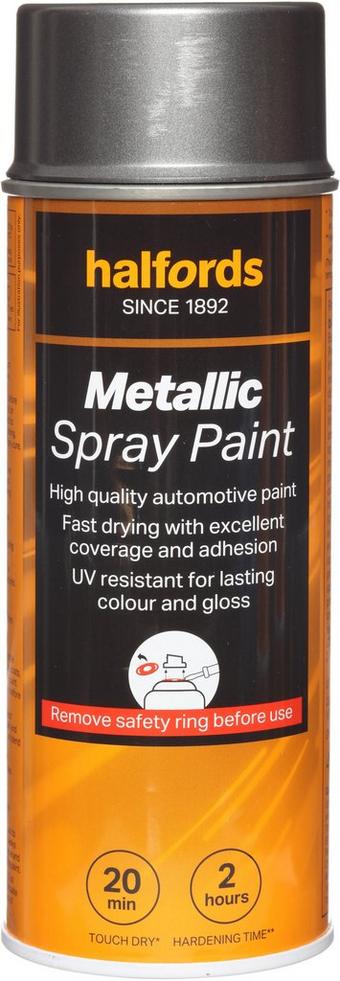 Halfords M1-130 Grey Metallic Car Spray Paint - 400ml