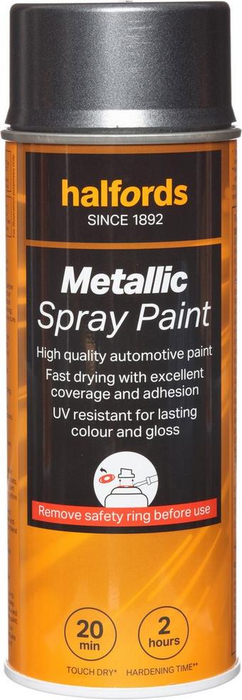 Halfords M1-300 Grey Metallic Car Spray Paint - 400ml