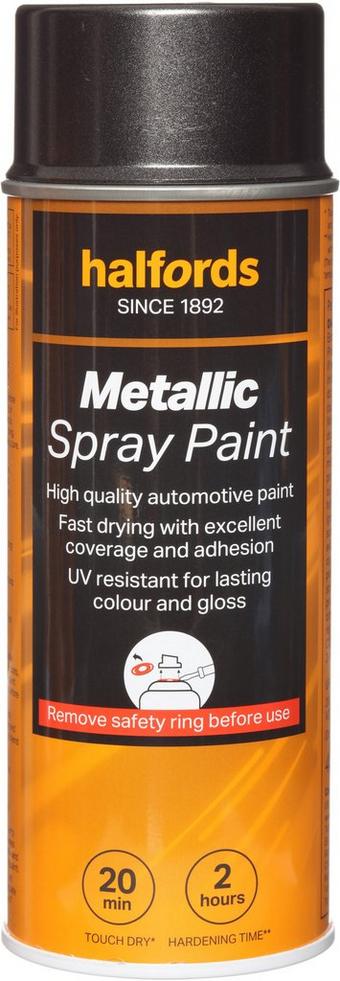 Halfords M1-480 Grey Metallic Car Spray Paint - 400ml