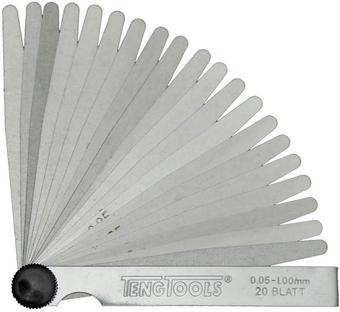 Teng Feeler Gauge 0.05-1 100mm 20 Pieces