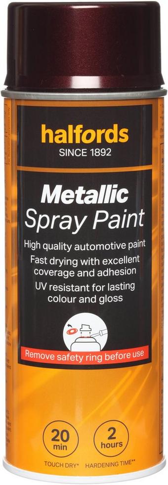 Halfords M4-030 Red Metallic Car Spray Paint - 400ml