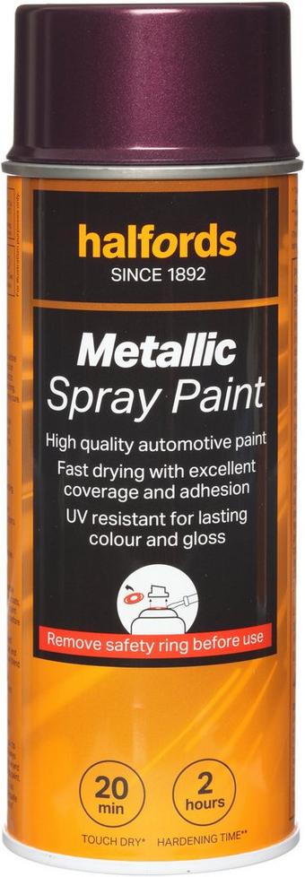 Halfords Red Metallic Car Spray Paint - 400ml