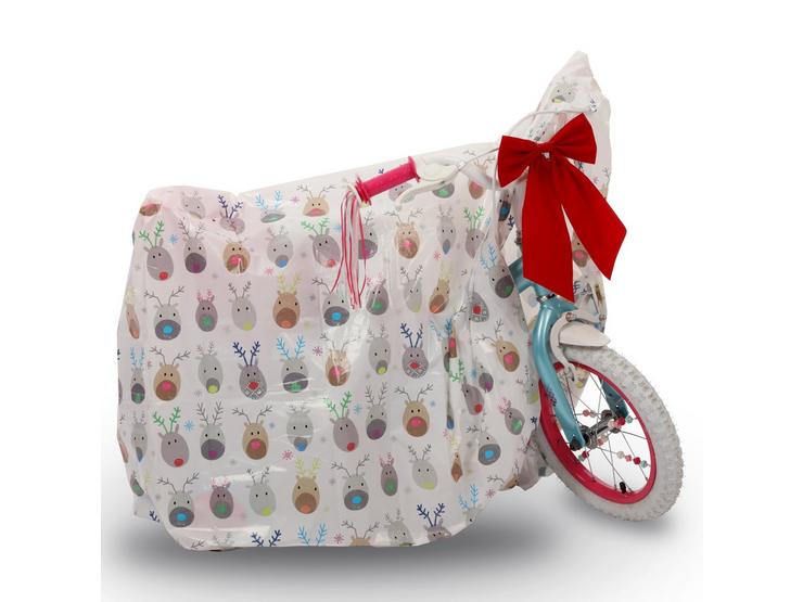 Bike Christmas Gift Bag & Bow Bundle