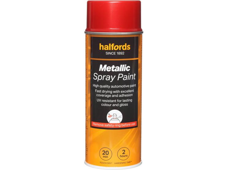 Halfords M4-200 Red Metallic Car Spray Paint - 400ml