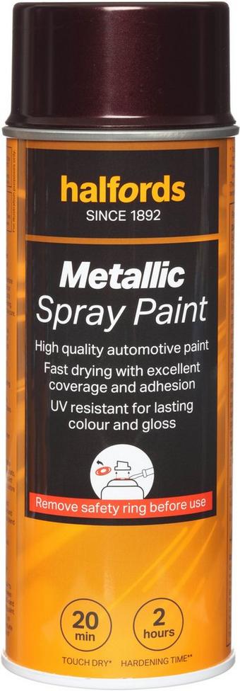 Halfords M4-020 Red Metallic Car Spray Paint - 400ml