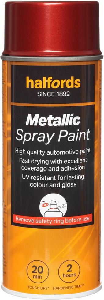 Halfords M4-140 Red Metallic Car Spray Paint - 400ml