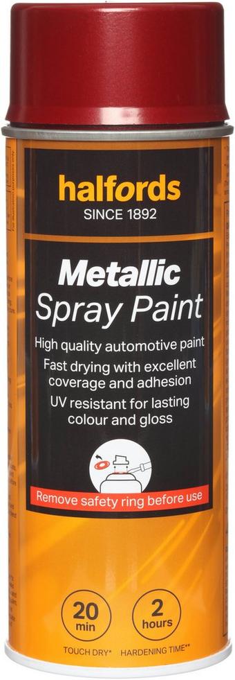 Halfords M4-120 Red Metallic Car Spray Paint - 400ml